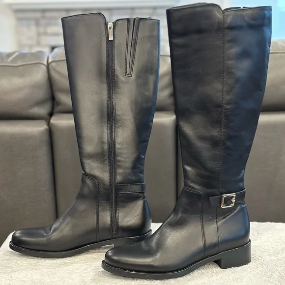 Like NEW✨La CANADIENNE Black Ridding Boots with Smooth Leather and Rounded Toe